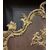 AL321 - Parascintille Rocaille in bronzo dorato, epoca '800, misure cm L 73 x H 73 x P 20