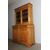 Antica credenza doppio corpo toscana pioppo massello XIX sec . restaurata naturale .Dispensa mis 125 x 50 . h 203
