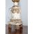 Antico Candelabro legno dipinto laccato Oro e Avorio XVIII sec . Mis cm 90 