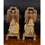 Coppia di angeli alati in legno intagliato, Toscana XVII secolo