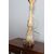 Antico Candelabro legno dipinto laccato Oro e Avorio XVIII sec . Mis cm 90 