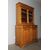 Antica credenza doppio corpo toscana pioppo massello XIX sec . restaurata naturale .Dispensa mis 125 x 50 . h 203