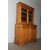 Antica credenza doppio corpo toscana pioppo massello XIX sec . restaurata naturale .Dispensa mis 125 x 50 . h 203