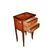 Comodino Francese di fine 1800 Stile Transizione in legno di Bois de Rose e Noce