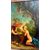 Dipinto, olio su tela "Festa di cherubini in un paesaggio" - XVIII sec. 