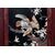 Parascintille per camino in legno orientale cinese del 1800 con pietre dure
