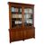Libreria stile impero del 1800 francese doppio corpo in legno tinto noce