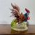 Gallo scultura di Vetro Murano Barovier e Toso anni 50 meravigliosa dai colori cangianti . Mis h 17 L18