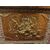 AL322 - Porta-legna rivestito in lamierino sbalzato, epoca '800, misure cm L 61 x P 44 x H 52