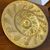 Antico piatto maiolica a Lustro oro  Ulisse Cantagalli fine 800  .Dipinto Moresco . Firenze cm 26