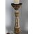 Antico Candelabro legno dipinto laccato Oro e Avorio XVIII sec . Mis cm 90 