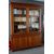 Libreria stile impero del 1800 francese doppio corpo in legno tinto noce