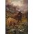 R. Watson (British, fine XIX sec.) - Mandria di Highlanders al pascolo.