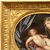 Antico dipinto ad olio su tela con cornice dorata - Madonnna in adorazione del Bambino dormiente - Italia epoca '700 