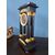 Orologio Impero in bronzo dorato e legno ebanizzato