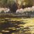 QUADRI ANTICHI, PAESAGGIO CON FIUME, NINFEE E FIORI DI LOTO, OLIO SU TELA, PRIMI DEL NOVECENTO. (QP642)