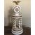 Orologio circolare in marmo bianco stile Impero francese del 1800