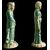 Coppia di figure orientali in terracotta parzialmente invetriata.Manifattura Ugo Zaccagnini.