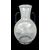 Vaso globulare in vetro trasparente  con molature rocaille e dettagli in argento .S.A.L.I.R.Murano.