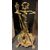AL327 - Set di attrezzi da camino in ottone, epoca '800, misura cm L 35 x H 56 x P 25