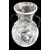 Vaso globulare in vetro trasparente  con molature rocaille e dettagli in argento .S.A.L.I.R.Murano.
