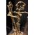 AL327 - Set di attrezzi da camino in ottone, epoca '800, misura cm L 35 x H 56 x P 25