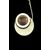Lampada in ottone con fusto rastremato e base in alabastro.
