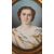 DIPINTO PASTELLO OVALE CON GIOVANE DONNA META’ XIX SECOLO 