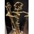 AL327 - Set di attrezzi da camino in ottone, epoca '800, misura cm L 35 x H 56 x P 25