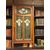 LIB161 - N. 3 librerie Decò simili con profili laccati, misure cm L 217 x H 260 x P 40