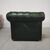 Divano 2 posti chesterfield modello club vintage inglese originale in pelle verde anticato 