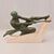 ANTICHE SCULTURE IN ANTIMONIO, MAX LE VERRIER, GUERRIERO, ART DECO, SCULTORE FRANCESE. (STAN92)