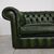 Divano 2 posti chesterfield modello club vintage inglese originale in pelle verde anticato 