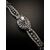 Bracciale -  orologio  a  scomparsa  in  Platino  con  Diamante  a  goccia  da  0.70  ct.