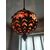 Lampadario in metallo ramato diam. 48 cm.