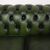 Divano 2 posti chesterfield modello club vintage inglese originale in pelle verde anticato 