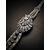 Bracciale -  orologio  a  scomparsa  in  Platino  con  Diamante  a  goccia  da  0.70  ct.