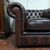 Poltrona chesterfield club marrone nuova inglese originale 
