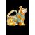 Fiasca scalda-mani in maiolica a forma di cane ( o leone).Ariano Irpino.
