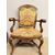 Antica poltrona Genova Luigi XIV, fine '600, Italia 108x47x50 cm, noce massello