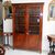 Libreria a due ante in radica di noce biedermaier