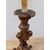 Candeliere da terra in legno dorato-candelabro barocco-fine '800-lampada