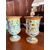 Coppia di vasi in maiolica dipinta metà '900 manifattura Firenze MTC h 24cm