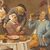 Dipinto 'Dodicesima Notte il Re Beve' XIX secolo