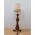 Candeliere da terra in legno dorato-candelabro barocco-fine '800-lampada