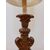 Candeliere da terra in legno dorato-candelabro barocco-fine '800-lampada