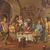 Dipinto 'Dodicesima Notte il Re Beve' XIX secolo