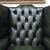 Poltrona chesterfield Queen Anne nuova inglese originale verde 