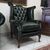 Poltrona chesterfield Queen Anne nuova inglese originale verde 