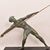 ANTICHE SCULTURE FRANCESI IN ANTIMONIO, CHIPARUS, GUERRIERO CON LANCIA, ART DECO. (STAN93)